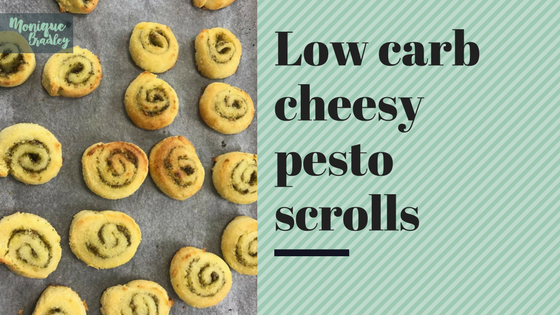 low carb cheesy pesto scrolls