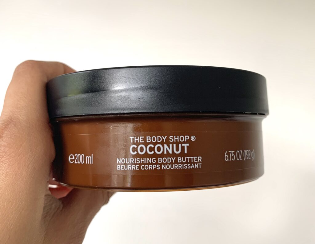 body butter lotion cream moisturiser body shop beauty review coconut